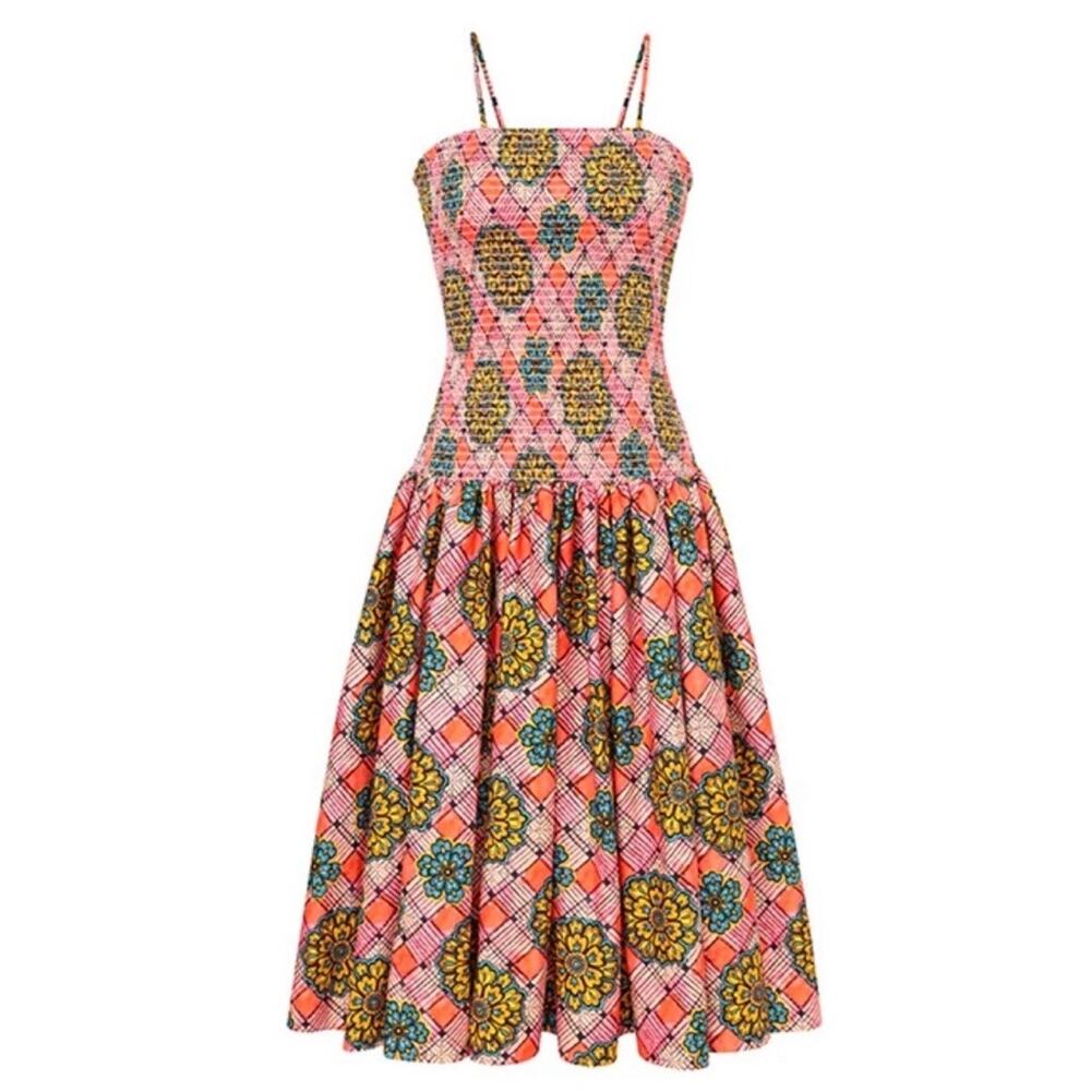 Autumn Adeigbo Pink Floral Winnie dress NWT Size 8 - Picture 3 of 7
